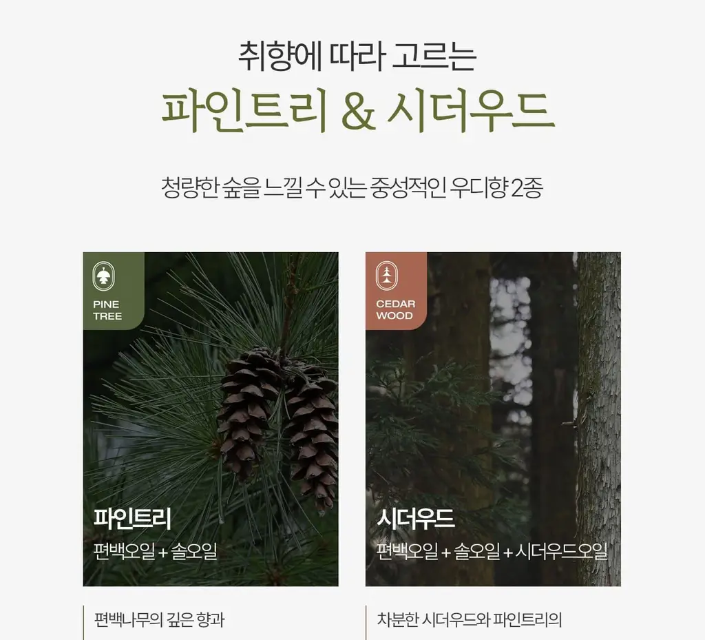 [이수지PICK] 소노시즌 피톤치드 3.0 리츄얼 룸 스프레이 80ml 2종 택1 (시더우드/파인트리) 상세페이지 16